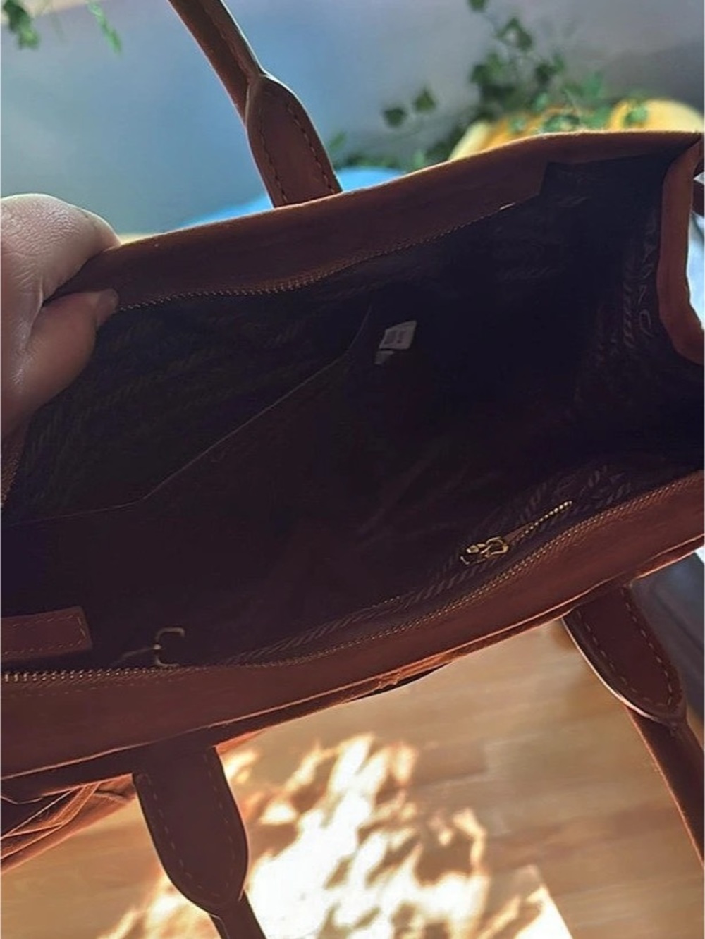 Prada Brown Suede Tote Bag